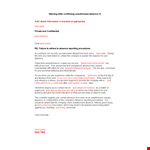 Unauthorised Absence - Employee Warning Letter | Company example document template