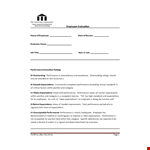 Free Employee Evaluation Template example document template