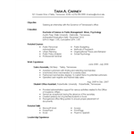 Sample Internship Resume example document template