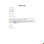 Job Applicant Rejection by Email example document template