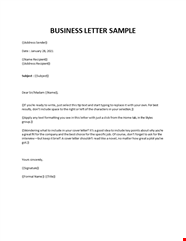 Business Letter Sample