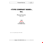 Company Security Policy - Ensure Media and Access Control example document template