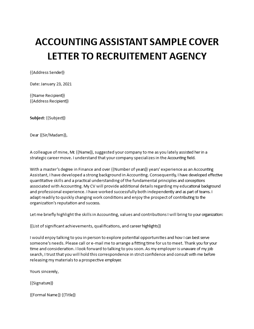 assistant accountant cover letter pdf