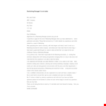 Marketing Manager cover letter example document template