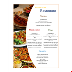 Welcome to our Menu Templates - Customizable and Printable example document template