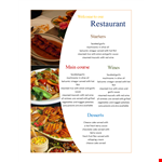 Welcome to our Menu Templates - Customizable and Printable example document template 