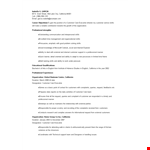 Customer Care Executive Resume Sample example document template