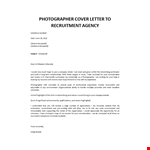 Advertising Photographer cover letter example document template