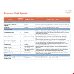 Visit Agenda example document template
