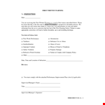 Employee First Warning example document template