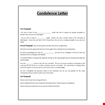 Send Your Deepest Sympathies with a Heartfelt Condolence Letter example document template