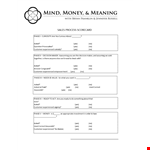 Sales scorecard Template example document template