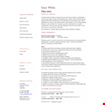 Data Entry Specialist Work Resume example document template 