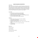 Graphic Designer Job Description example document template