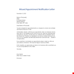 Free Missed Appointment Letter Template example document template