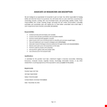 UX Researcher Job Description example document template
