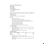 Sales Representative Resume: Experienced in Construction Sales & Representation, Various Products example document template