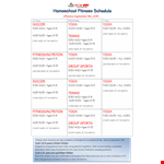 Fiitness Schedule example document template