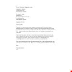 Formal Relocation Resignation Letter example document template