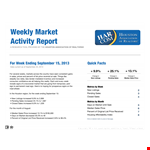 Weekly Market Activity Report example document template