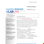 Simple Capability Statement Template example document template
