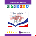 Bastille Day Sale Poster example document template 