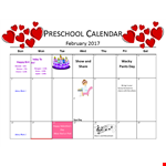 Preschool Birthday Calendar Template | Share with Parents example document template
