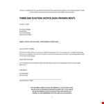 3 Day Eviction Notice example document template