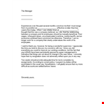 Two Weeks Notice Leave Letter example document template