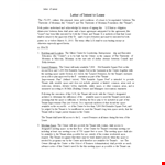 Free Sample Letter Of Intent example document template 