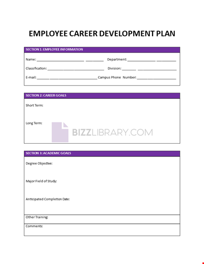Employee Career Development Plan