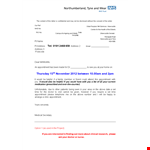 Patient appointment Letter simple example document template