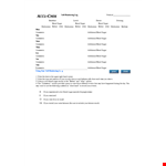 Self Monitoring Blood Sugar Log example document template