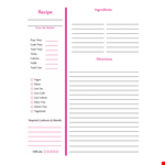 Create Your Own Cookbook with Our Recipe Template | Total Guide example document template
