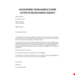 Accounting Team Leader Cover letter example document template