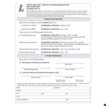 Payment Agreement Template for School Tuition and Payments - Please Pay on Time example document template