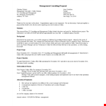 Consulting Proposal Template | Project Management | Consulting Dallas | BistroServer example document template