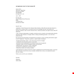 Job Application Letter For Fresh Graduate hr example document template