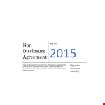 Create a Meta Title: "Download Non Disclosure Agreement Template & Safeguard Your Information example document template