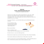 Personal Training Letterhead example document template