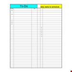 Daily Task Checklist Template - Set Priorities, Manage Schedule example document template