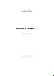 Simple Business Plan Format Yqjvazyrx