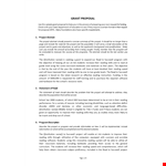 Grant Proposal Template example document template