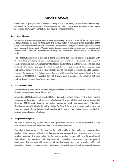 Grant Proposal Template