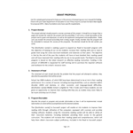 Grant Proposal Template example document template 
