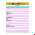 Cost Benefit Analysis Template - Simplify Your Software Analysis & Maximize Benefits example document template