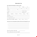 Medical Intake Form Template example document template