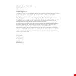 Personal Assistant Reference Letter Template example document template 