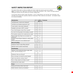 Safety Report example document template