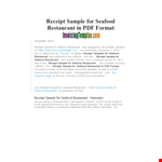 Sample Restaurant example document template